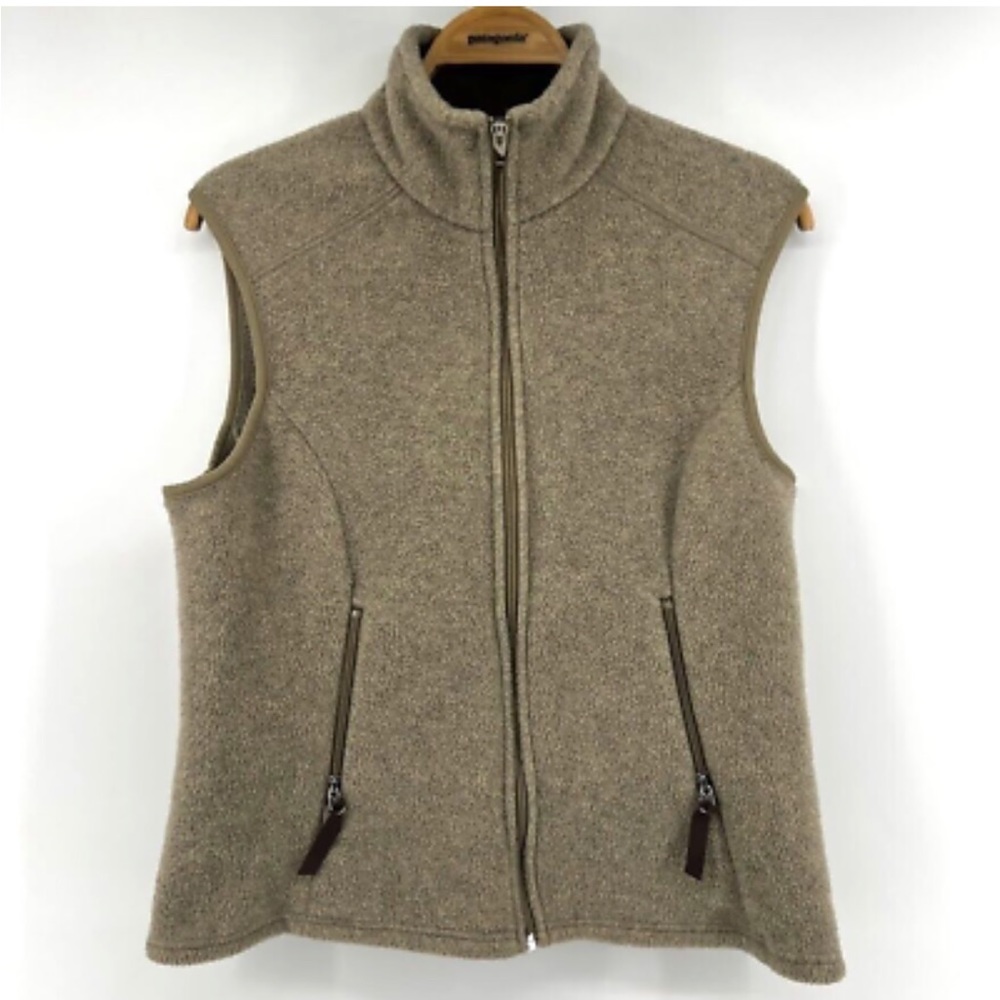 Vintage Patagonia Light Brown Synchilla Vest Women’s Size Medium PRICE F…